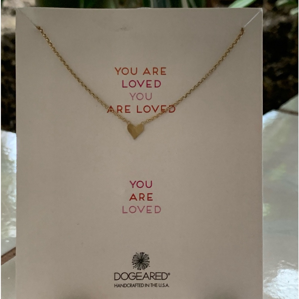 DOGEARED GOLD DIPPED 18” LONG CHAIN “YOU ARE LOVED” NEW ON BOARD